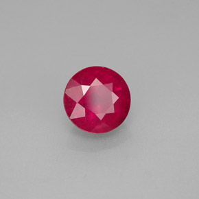 Rubí rojo natural de 1,93 ct, corte redondo, SI-I1