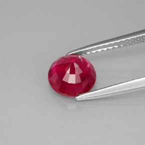Rubí rojo natural de 1,93 ct, corte redondo, SI-I1