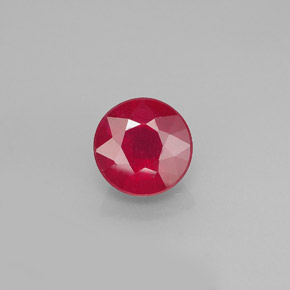 Rubí rojo natural de 1,97 ct, corte redondo, SI-I1