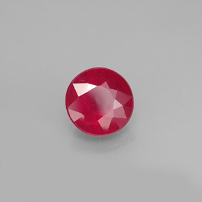 Rubí rojo natural de 1,97 ct, corte redondo, SI-I1