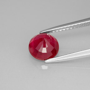 Rubí rojo natural de 1,97 ct, corte redondo, SI-I1