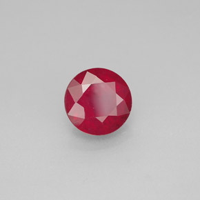 Rubí rojo natural de 1,87 ct, corte redondo, SI-I1