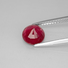Rubí rojo natural de 1,87 ct, corte redondo, SI-I1