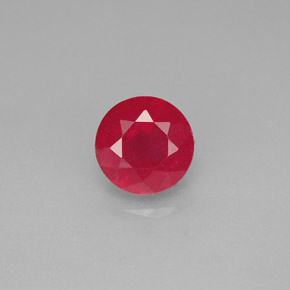 Rubí rojo natural de 2,15 ct, corte redondo, SI-I1