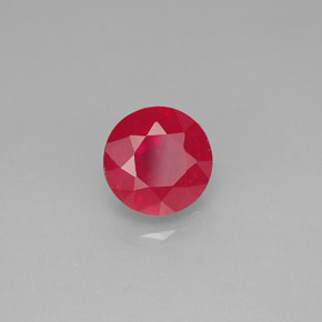 Rubí rojo natural de 2,15 ct, corte redondo, SI-I1