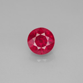Rubí rojo natural de 1,84 ct, corte redondo, SI-I1