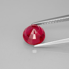 Rubí rojo natural de 1,84 ct, corte redondo, SI-I1