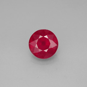 Rubí rojo natural de 1,93 ct, corte redondo, SI-I1