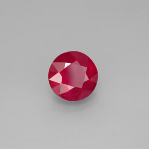 Rubí rojo natural de 1,93 ct, corte redondo, SI-I1