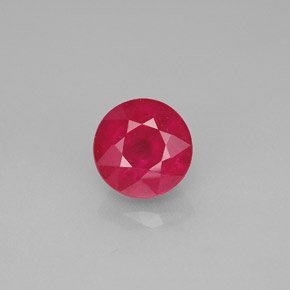 Rubí rojo natural de 1,93 ct, corte redondo, SI-I1