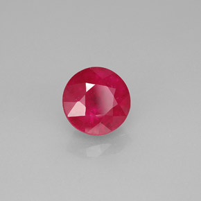 Rubí rojo natural de 1,93 ct, corte redondo, SI-I1