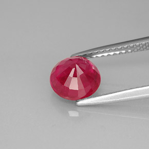 Rubí rojo natural de 1,93 ct, corte redondo, SI-I1