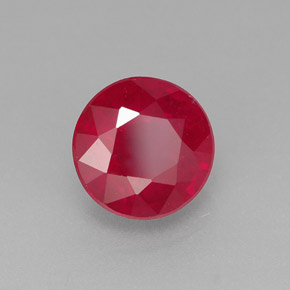 Rubí rojo natural de 1,85 ct, corte redondo, SI-I1