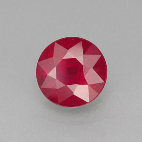 Rubí rojo natural de 1,96 ct, corte redondo, SI-I1