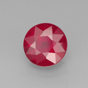Rubí rojo natural de 1,96 ct, corte redondo, SI-I1