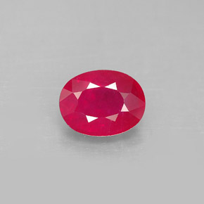Rubí rojo natural de 2,24 ct, corte óvalo, SI
