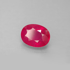 Rubí rojo natural de 2,24 ct, corte óvalo, SI