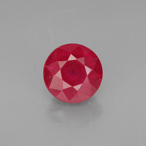 Rubí rojo natural de 2,13 ct, corte redondo, SI