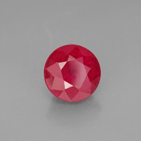 Rubí rojo natural de 2,13 ct, corte redondo, SI