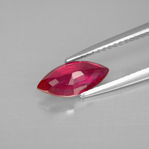 Rubí rojo natural de 1,56 ct, marquesa, VS-SI