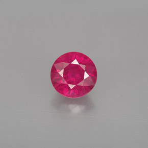 Rubí rojo natural de 1,19 ct, corte redondo, SI