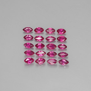 Gemas de rubí rojo natural de  ct, marquesa, VS-SI
