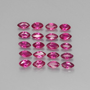 Gemas de rubí rojo natural de  ct, marquesa, VS-SI