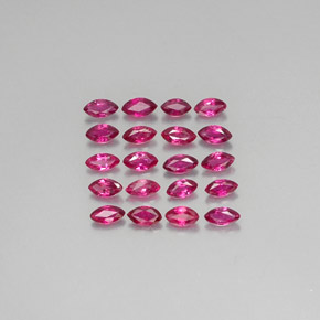 Gemas de rubí rojo natural de  ct, marquesa, VS-SI