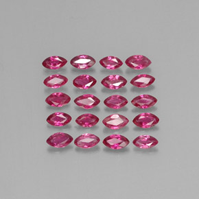 Gemas de rubí rosa natural de  ct, marquesa, VS