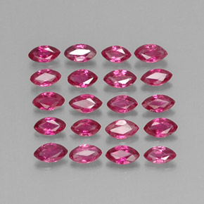 Gemas de rubí rosa natural de  ct, marquesa, VS