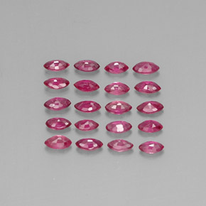 Gemas de rubí rosa natural de  ct, marquesa, VS