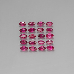 Gemas de rubí rojo natural de  ct, marquesa, VS-SI