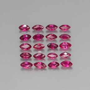 Gemas de rubí rojo natural de  ct, marquesa, VS-SI