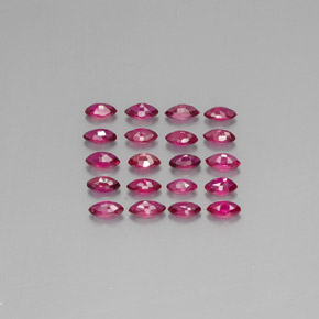 Gemas de rubí rojo natural de  ct, marquesa, VS-SI