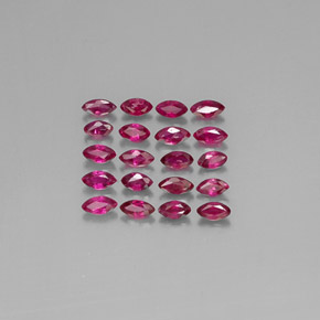 Gemas de rubí rosa natural de  ct, marquesa, VVS-VS