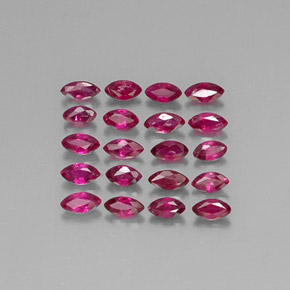 Gemas de rubí rosa natural de  ct, marquesa, VVS-VS