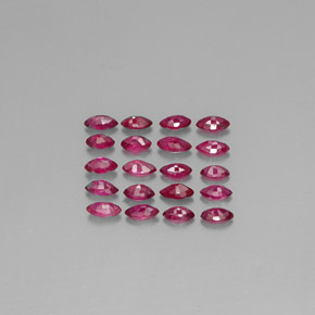 Gemas de rubí rosa natural de  ct, marquesa, VVS-VS
