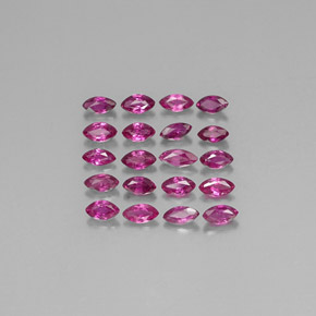 Gemas de rubí rosa natural de  ct, marquesa, VVS-VS