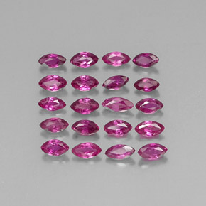 Gemas de rubí rosa natural de  ct, marquesa, VVS-VS