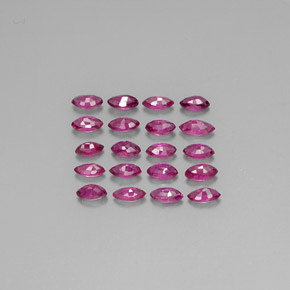 Gemas de rubí rosa natural de  ct, marquesa, VVS-VS