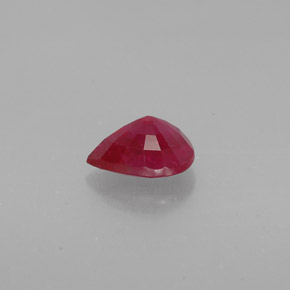 Rubí rojo natural de 1,58 ct, en forma de pera, VS-SI