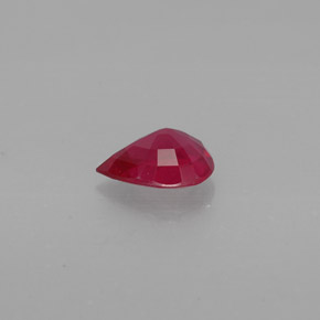Rubí rojo natural de 1,28 ct, en forma de pera, SI