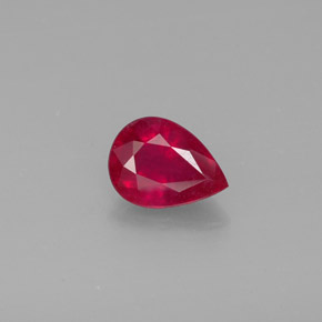 Rubí rojo natural de 1,48 ct, en forma de pera, SI