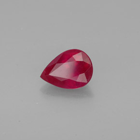 Rubí rojo natural de 1,48 ct, en forma de pera, SI