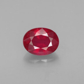 Rubí rojo natural de 1,70 ct, corte óvalo, SI