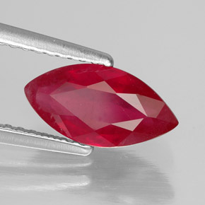Rubí rojo natural de 1,86 ct, marquesa, SI
