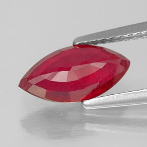 Rubí rojo natural de 1,86 ct, marquesa, SI