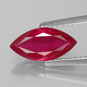 Rubí rojo natural de 1,56 ct, marquesa, SI