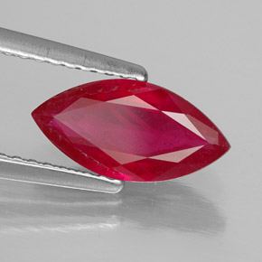 Rubí rojo natural de 1,56 ct, marquesa, SI