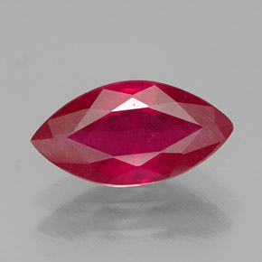 Rubí rojo natural de 1,59 ct, marquesa, SI